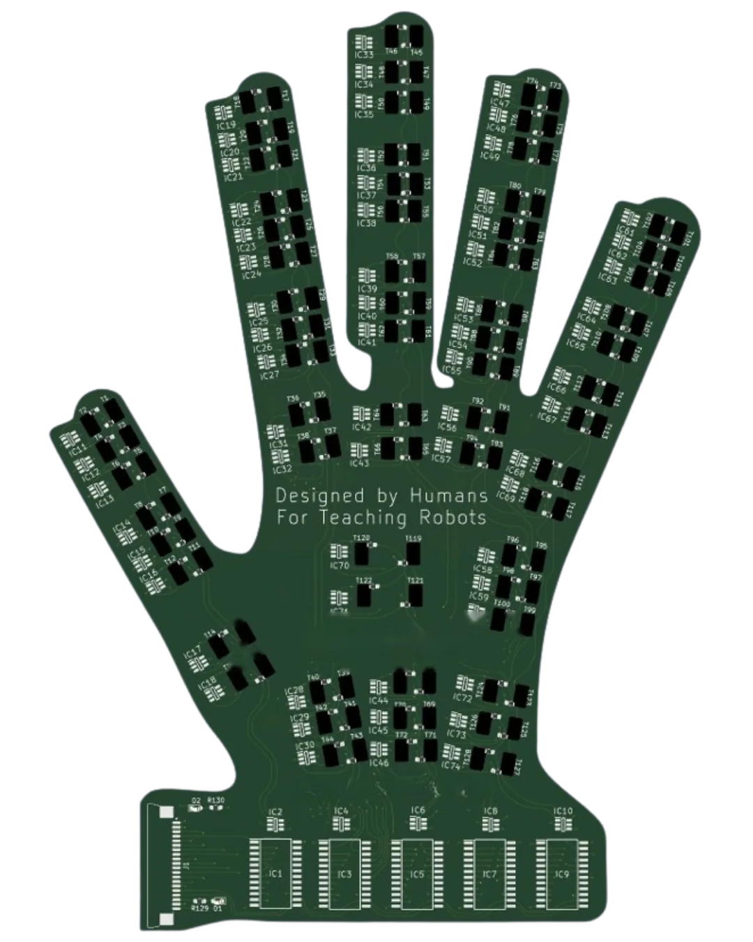 Flex-PCB sensing glove (reference build)