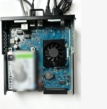 RK3588 compact edge host (3 × GbE, PoE, SATA)